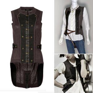 All Saints Charcoal and Black Vest